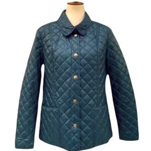 St. John's Bay XL Jacket Quilted Coat Puffer Preppy Plaid Lightweight Winter